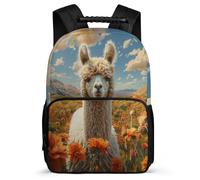 TPISLI Funny Alpaca School Bag for Kids and Teens Primary Classes Animal Llama School Bag Age 7-12 Kids and Teens, Soft Felt Details Lightweight Short Trips
