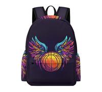 TPISLI Funny Basketball Rucksack Children Age 9 Basketball Daypack Students Year 6 Modern Durable 14 Inch Laptop Rucksack Secondary School Outdoor Travel Daily Carry