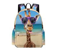 TPISLI Funny Giraffe Backpack Teens 12-16 Year Olds Animal Book Bag Kids Year 9 Modern Durable 11.6 Inch Laptop Daypack Secondary School Outdoor Travel Everyday Use
