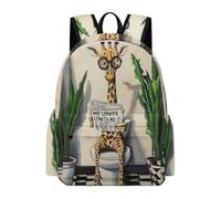 TPISLI Funny Giraffe Backpack Teens 12-16 Year Olds Animal Book Bag Kids Year 9 Modern Durable 11.6 Inch Laptop Daypack Secondary School Outdoor Travel Everyday Use