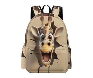 TPISLI Funny Giraffe Backpack Teens 12-16 Year Olds Animal Book Bag Kids Year 9 Modern Durable 11.6 Inch Laptop Daypack Secondary School Outdoor Travel Everyday Use