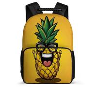 TPISLI Funny Pineapple Bookbag for Children Primary Age 6-11 Fruit Theme Rucksack for Children School Years 1-4, Lightweight Soft Felt Details Back to School Gift