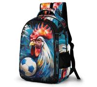 TPISLI Gallic Chicken Backpack Animals School Bag Travel Daypack Rucksack Kids Bookbag Waterproof Computer Bag Schoolbag for Teen Girls