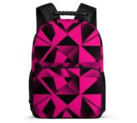 TPISLI Geometric Shapes Daypack Primary Classes for Boys Girls School Years 2-5 3D Colourful Daypack Boys Girls, Soft Felt Details 1680D Fabric Outdoor Day Trips
