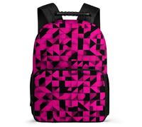 TPISLI Geometric Shapes Daypack Primary Classes for Kids and Teens 8-12 Years 3D Design School Bag Boys Girls, 1680D Fabric Adjustable Straps Birthday Gift