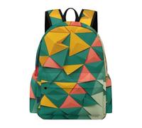 TPISLI Geometric Shapes Motif Rucksack Students Year 4 3D Printed Daypack Girls Year 6 Trendy Modern Autumn Trip School Bag Primary School Travel Daily Use Everyday Use