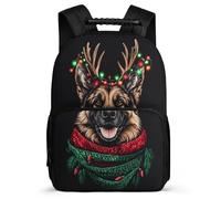 TPISLI German Shepherd Dog Daypack Primary School for Students Primary Age 6-11 Animal Puppy Rucksack Students, Soft Felt Details 1680D Fabric Daily Essentials