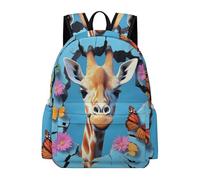 TPISLI Giraffe 3D Print Bookbag Boys Ages 8-12 Animal Daypack Children Age 16 Fashion Lightweight Spring Outing Backpack Secondary School Outdoor Travel Outdoor Gift