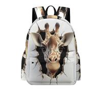TPISLI Giraffe 3D Print School Bag for Boys Girls 9-14 Years Old Backpack Animal Rucksack for Study Days, Practical 13.3 Inch Laptop Rucksack for Autumn Trip and Study Days