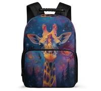TPISLI Giraffe Backpack for Elementary Middle School Boys Large Capacity School Bag for Girls Kids 15.7 Inch Daypack Children's Rucksack Animal Theme Back Packs