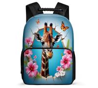 TPISLI Giraffe Backpack for Kids and Teens Age 7-12 Animal Bookbag for Children Junior School, Soft Felt Details Padded Back Daily Essentials