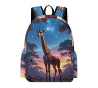 TPISLI Giraffe Daypack Kids School Years 5-9 Animal Giraffe Rucksack Students Year 6 Lightweight Durable 14 Inch Laptop Rucksack Junior School Daily Use Everyday Use