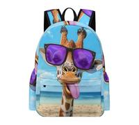 TPISLI Giraffe Rucksack Boys Ages 8-12 Animal Giraffe Book Bag Girls School Years 4-8 Durable Cool School Trip Rucksack Primary to Secondary Travel Gift Outdoor Gift