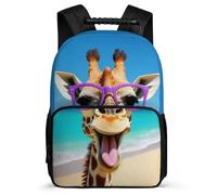 TPISLI Giraffe School Backpack for Students School Years 2-5 Kawaii Animal Daypack for Kids and Teens Year 2-5, 1680D Fabric Durable Daily Essentials