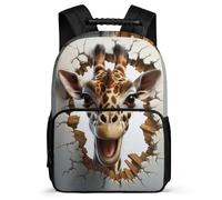 TPISLI Giraffe School Backpack for Teens Girl Kid Bookbag for Boy Middle Elementary Animal Theme School Bag 15.7inch Large Capacity Kids Book Bag Shoulder Backpack Travel Daypack
