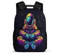 TPISLI Girls Backpack Astronaut Bag for Elementary School Boy Schoolbag Spaceman Back Pack Travel Casual Daypack 15.7 Inch with Adjustable Shoulder Straps