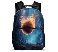 TPISLI Girls Backpack Ice And Fire Basketball Bag for Elementary School Boy Schoolbag Basketball Back Pack Travel Casual Daypack 15.7 Inch with Adjustable Shoulder Straps