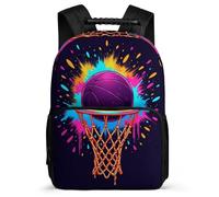 TPISLI Girls Boys Basket Ball Backpack Primary Age 6-11 Basketball Daypack for Kids and Teens Primary Classes, Adjustable Straps Lightweight Birthday Gift
