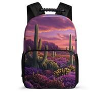TPISLI Girls Boys Cactus School Bag Year 3-6 Plants Cacti Design Rucksack for Kids and Teens School Years 1-4, 1680D Fabric Sturdy Handle Daily Essentials