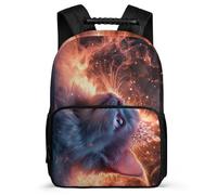 TPISLI Girls Boys Cat Pattern School Backpack 7-11 Year Olds Animal Kitten Backpack for Kids Year 3-6, Sturdy Handle Adjustable Straps Outdoor Day Trips