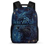 TPISLI Girls Boys Cheetah Print School Bag 6-11 Years, Leopard Animal Backpack for Children, Durable Rucksack, Soft Felt Details, Short Trips, Everyday Use
