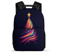 TPISLI Girls Boys Christmas Tree Design School Backpack for School Christmas Theme Bookbag Primary Age 6-11 Year 2-5, 1680D Fabric Adjustable Straps Daily Essentials