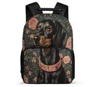 TPISLI Girls Boys Dachshunds Dog Backpack Primary Age 6-11 Puppy Pattern Daypack for Kids and Teens Primary Classes, Adjustable Straps Lightweight Birthday Gift