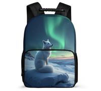 TPISLI Girls Boys Fox Motif School Backpack 7-11 Year Olds Animal Design Backpack for Kids Year 3-6, Sturdy Handle Adjustable Straps Outdoor Day Trips