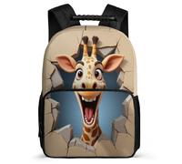 TPISLI Girls Boys Giraffe Rucksack Primary Age 6-11 Animal Giraffe Backpack for Girls Boys School Years 1-4, 1680D Fabric Lightweight Travel Daily Use