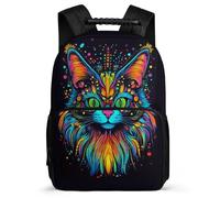 TPISLI Girls Boys Kitten Motif Rucksack 7-11 Year Olds Animal Cat Pattern Backpack for Children School Years 1-4, Adjustable Straps Sturdy Handle Outdoor Day Trips