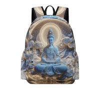 TPISLI Girls Boys School Bag Buddha Backpack 8-14 Years Old Rucksack with Buddhism for Study Days, Cool 15.6 Inch Laptop Bag for Books and Outdoor Use and Daily Book Carry