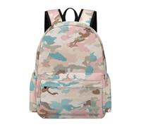 TPISLI Girls Boys School Bag Camo Backpack 8-12 Years Rucksack with Camouflage for Study Days, Lightweight 14 Inch Laptop Bag for Spring Outing and Daily Classes