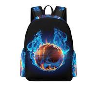 TPISLI Girls Boys School Bag Cool Basketball Backpack Age 8-14 Rucksack with Basketball for Study Days, Lightweight 11.6 Inch Laptop Daypack for Books, Lessons and Travel
