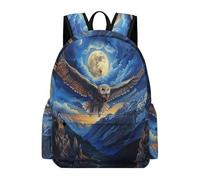 TPISLI Girls Boys School Bag Owl Backpack 8-14 Years Old Rucksack with Bird for Study Days, Cool 15.6 Inch Laptop Bag for Books and Outdoor Use and Daily Book Carry