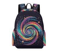 TPISLI Girls Boys School Bag Swirls Backpack Year 7-10 Rucksack with Colored Lines for Year 7-10 Study, Cool Book Bag for Books, Lessons and Travel and Daily Book Carry