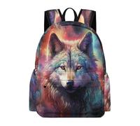 TPISLI Girls Boys School Bag Wolves Backpack 8-14 Years Old Rucksack with Animal Wolf for Study Days, Cool 15.6 Inch Laptop Bag for Books and Outdoor Use and Daily Book Carry