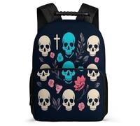 TPISLI Girls Boys Skull Print Rucksack 7-11 Year Olds Skeleton Backpack for Children School Years 1-4, Adjustable Straps Sturdy Handle Outdoor Day Trips