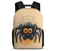 TPISLI Girls Boys Spider Print School Backpack 7-11 Year Olds Cute Little Animal Backpack for Kids Year 3-6, Sturdy Handle Adjustable Straps Outdoor Day Trips