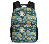TPISLI Girls Cute Backpack Daisy Bookbag, Boy School Bag Flower Rucksack, Kids Backpack 9-12 Years Old for Travel Take A Walk
