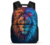 TPISLI Girls Cute Backpack Lion Bookbag, Boy School Bag Lions Animal King Rucksack, Kids Backpack 9-12 Years Old for Travel Take A Walk