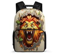 TPISLI Girls Cute Backpack Lion Print Bookbag, Boy School Bag Cartoon Lion King Print Rucksack, Kids Backpack 9-12 Years Old for Travel Take A Walk