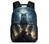 TPISLI Girls Cute Backpack Owl Pattern Bookbag, Boy School Bag Bird Theme Rucksack, Kids Backpack 9-12 Years Old for Travel Take A Walk