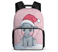 TPISLI Girls Cute Elephant School Backpack 7-11 Year Olds Animal Motif Rucksack for Kids and Teens School Years 1-4, Soft Felt Details Side Pockets Birthday Gift
