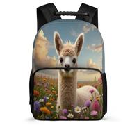 TPISLI Girls Kawaii Alpaca School Bag 6-11 Years, Animal Llama Backpack for Boys Girls, Durable Rucksack, Soft Felt Details, Short Trips, Everyday Use