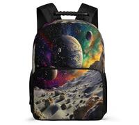 TPISLI Girls Laptop Backpack for Kids Primary School Rucksack Cosmos Casual Daypack Outdoor Teens Bookbag Planet Boy School Bags