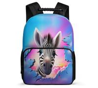 TPISLI Girls Laptop Backpack for Kids Primary School Rucksack Zebra Casual Daypack Outdoor Teens Bookbag 3D Animal Boy School Bags