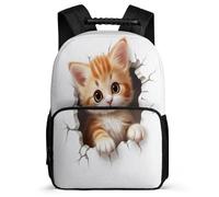 TPISLI Girls Laptop Cat Backpack Kids Primary School Bag 3D Kitten Rucksack Casual Daypack Outdoor Teens Bookbag Boy