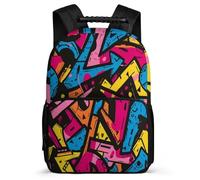 TPISLI Girls Laptop Graffiti Backpack Kids Primary School Bag Memphis Style Rucksack Casual Daypack Outdoor Teens Bookbag Boy
