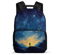 TPISLI Girls Laptop Starry Sky Backpack Kids Primary School Bag Colourful Rucksack Casual Daypack Outdoor Teens Bookbag Boy