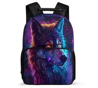 TPISLI Girls Laptop Wolf Backpack Kids Primary School Bag Animal Wolve Rucksack Casual Daypack Outdoor Teens Bookbag Boy